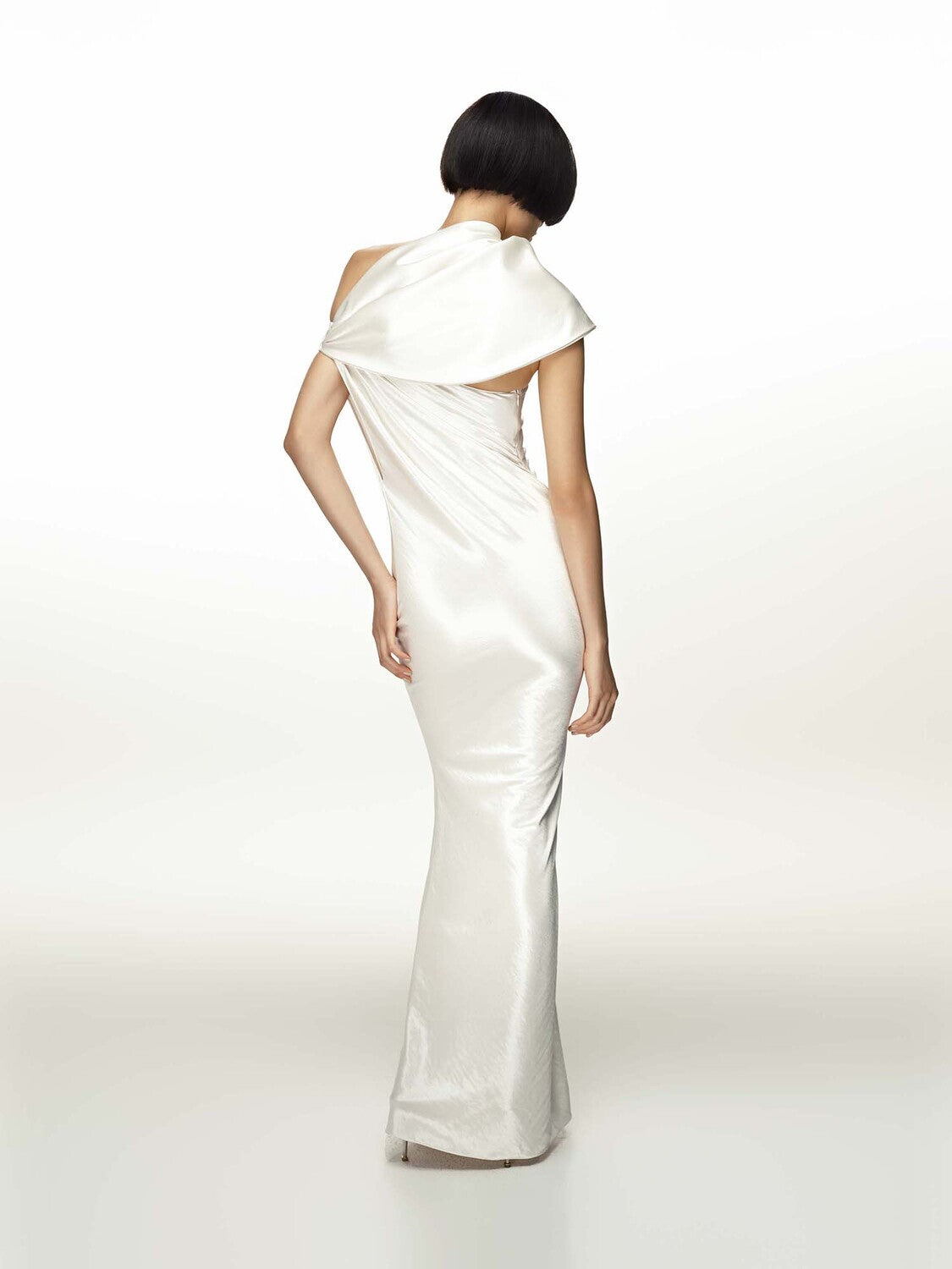 WHITE SILK DRESS