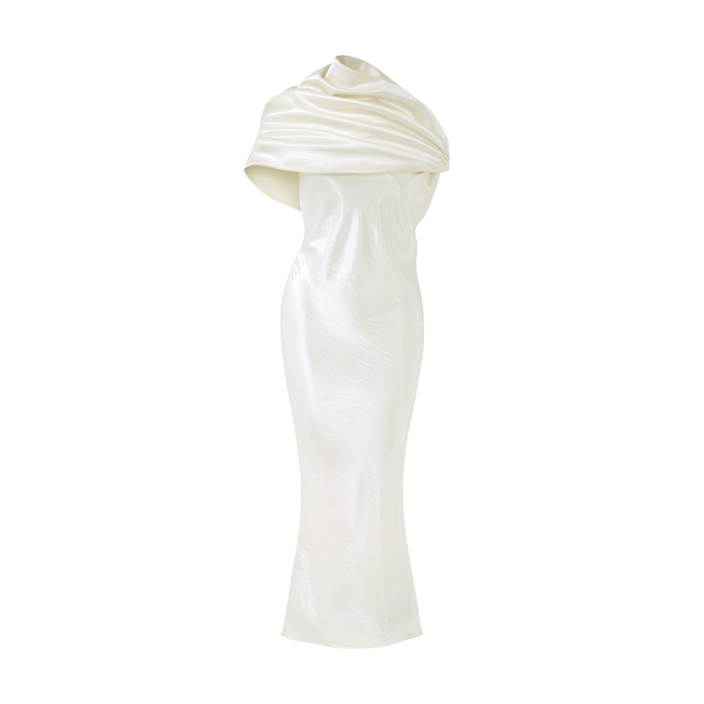 WHITE SILK DRESS